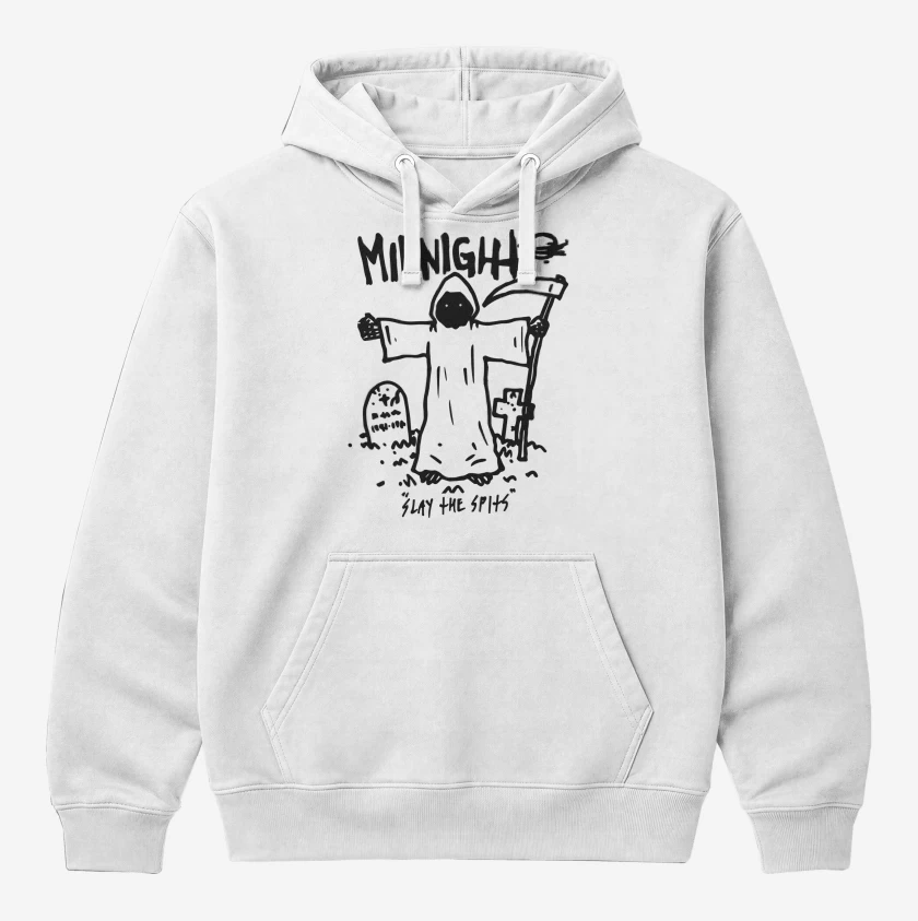 Polerón Canguro Blanco de Midnight Slay the Spits N