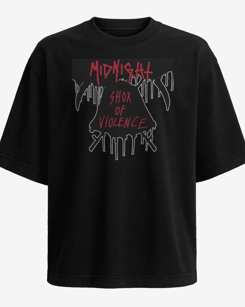 Polera Oversize Midnight Shox of Violence N