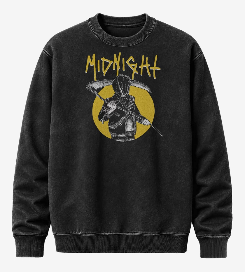 Poleron Polo Acid Wash Negro de Midnight Athenar