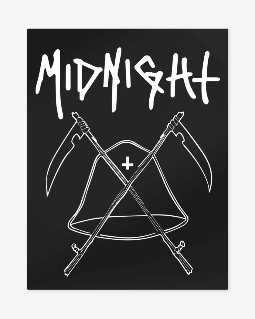 Print metalico Negro de Midnight Logo
