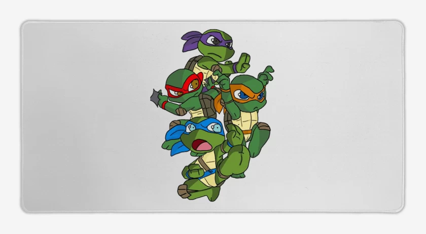 Mouse pad Gamer Blanco de Tortugas ninjas