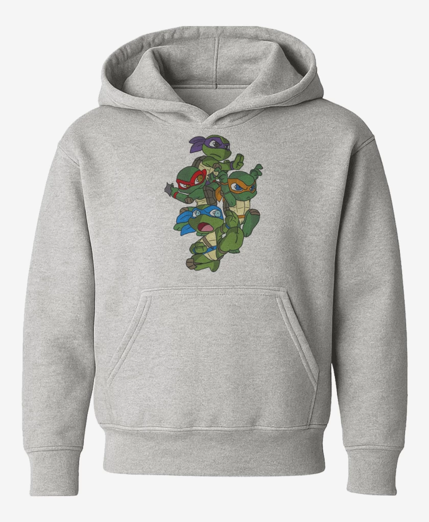 Poleron de niño Gris Melange de Tortugas ninjas