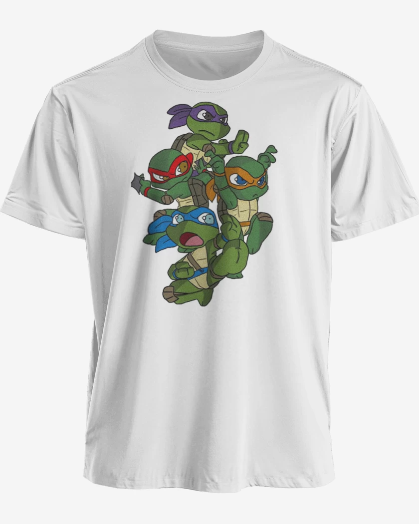 Polera premium Blanco de Tortugas ninjas