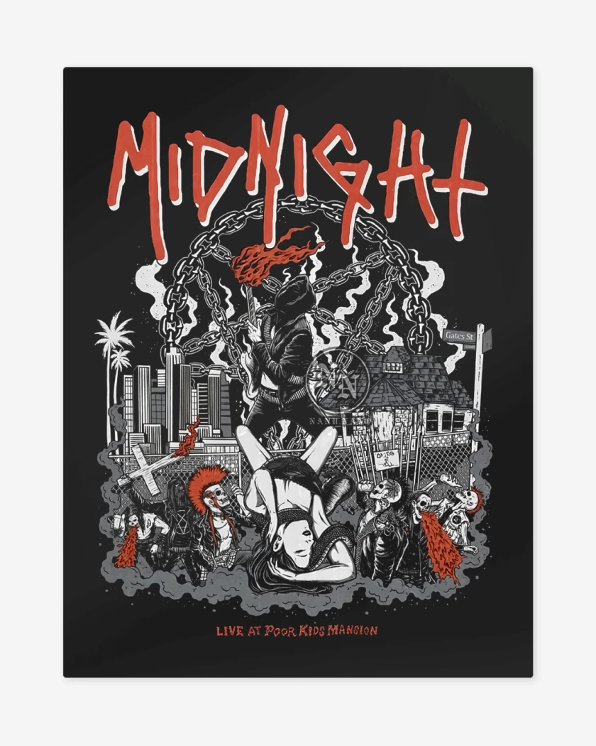 Print metalico Negro de Midnight Live 