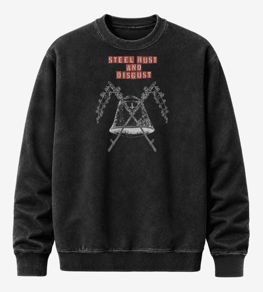 Poleron Polo Acid Wash Negro de Midnight Steel Rust