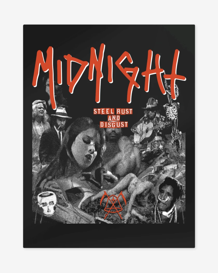 Print metalico Midnight Steel Rust and Disgust