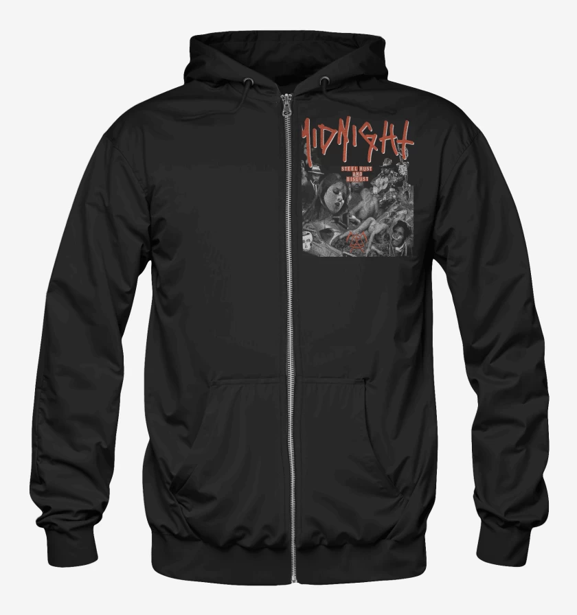 Poleron Canguro con cierre Midnight Steel Rust and Disgust
