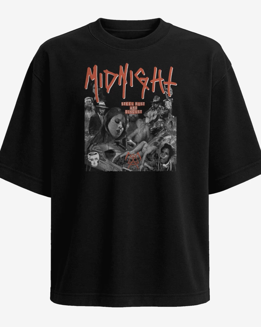 Polera Oversize Midnight Steel Rust and Disgust