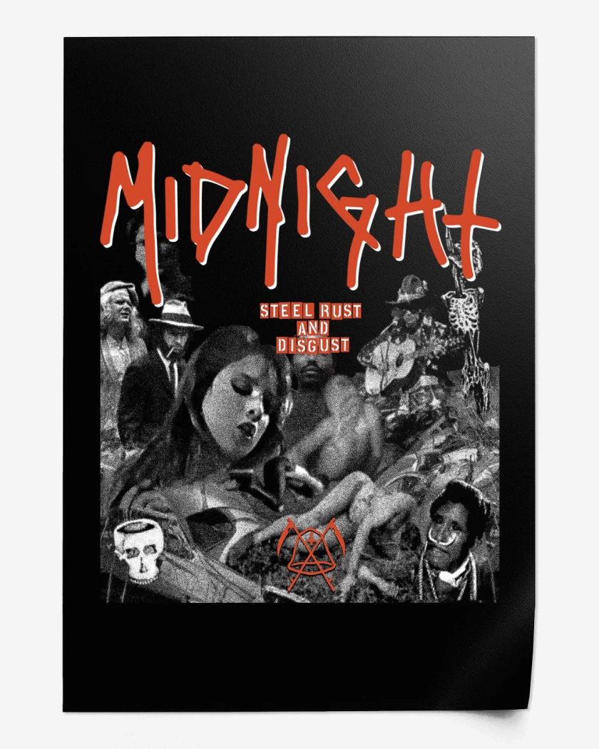 Print Midnight Steel Rust and Disgust