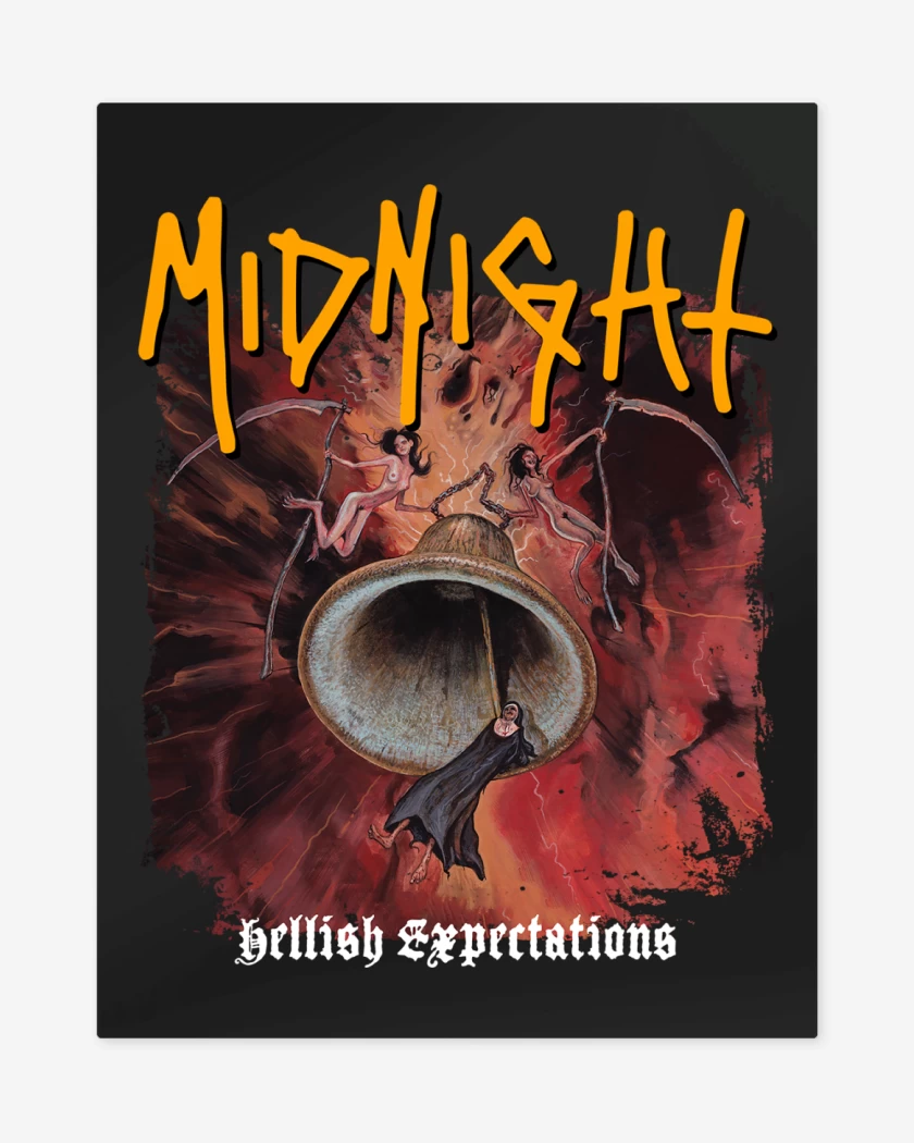 Print metalico Negro de Midnight Hellish Expectation
