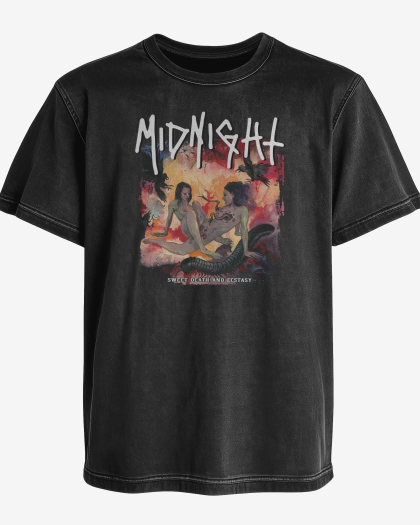 Polera desgastada Midnight Sweet Death and Ecstasy