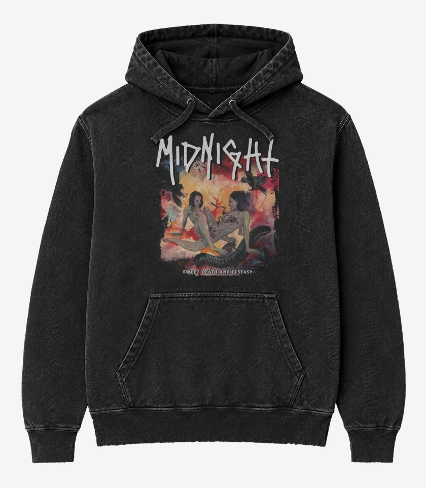 Poleron Canguro Acid Wash Midnight Sweet Death and Ecstasy