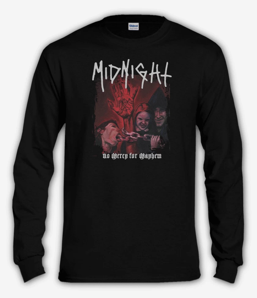 Polera manga larga Negro de Midnight No Mercy for Mayhem