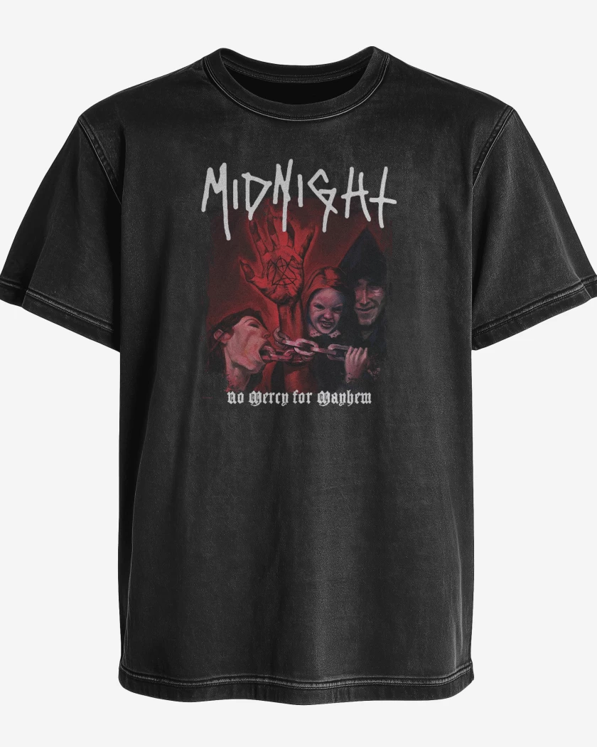 Polera desgastada Midnight No Mercy for Mayhem