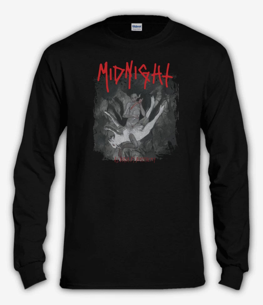 Polera manga larga Negro de Midnight Rebirth