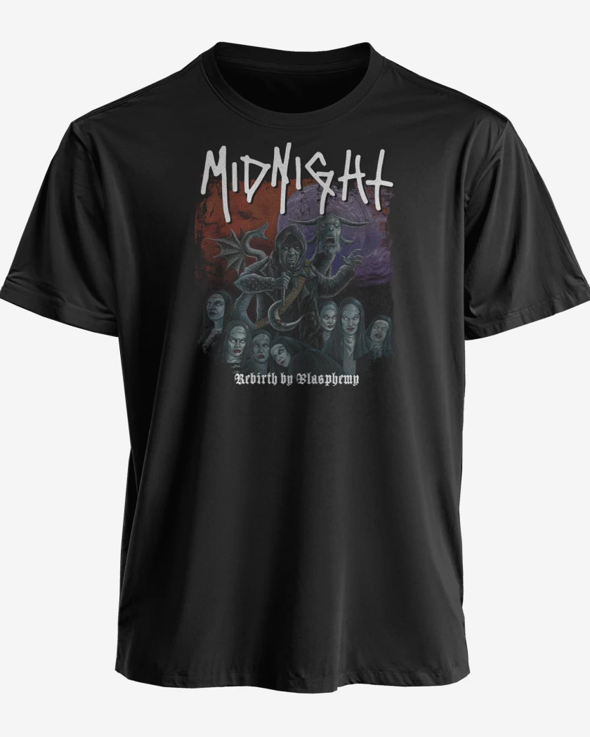 Polera premium Negro de Midnight Rebirth By Blasphemy