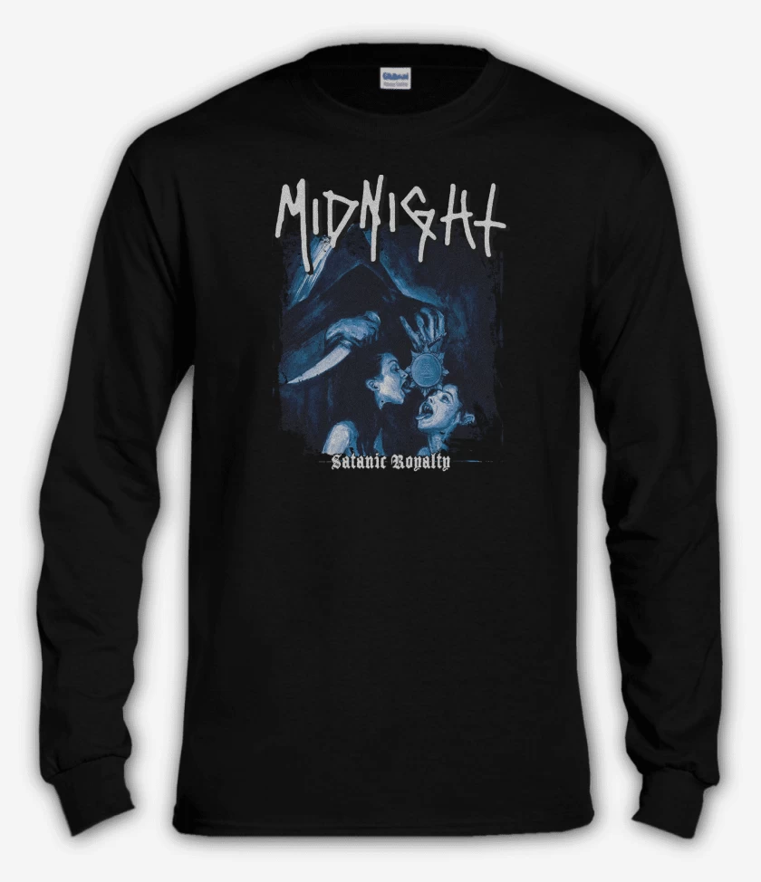 Polera manga larga Negro de Midnight Satanic Royalty