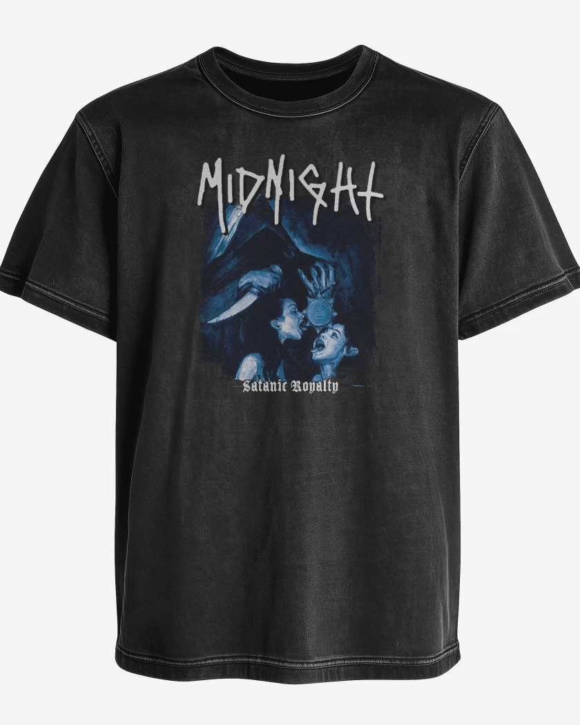 Polera desgastada Midnight Satanic Royalty