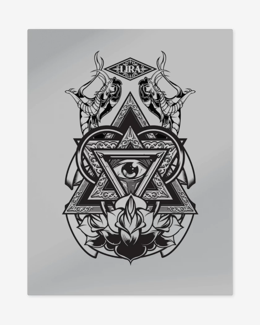Print metalico Gris Melange de Snakes