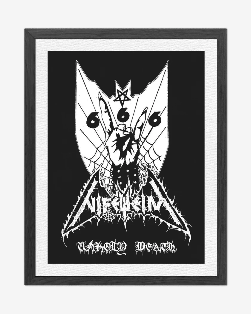 Cuadro decorativo Negro de Nifelheim Unholy Death
