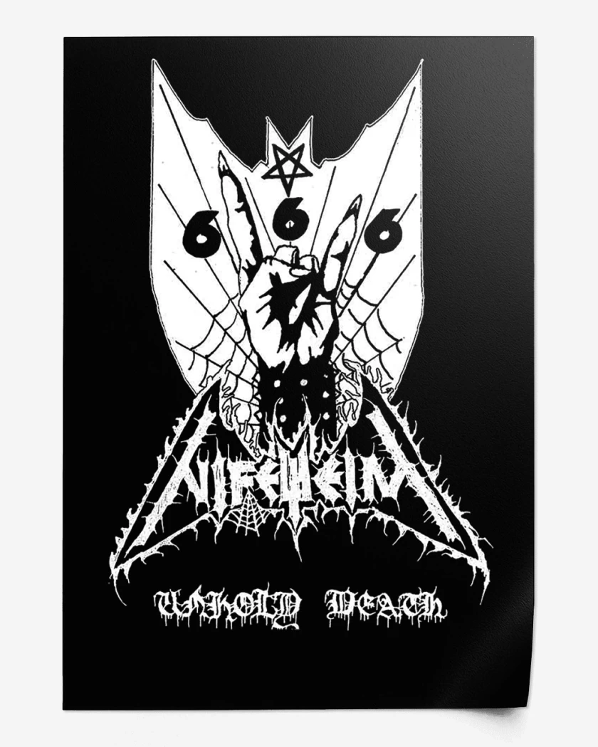 Print Negro de Nifelheim Unholy Death