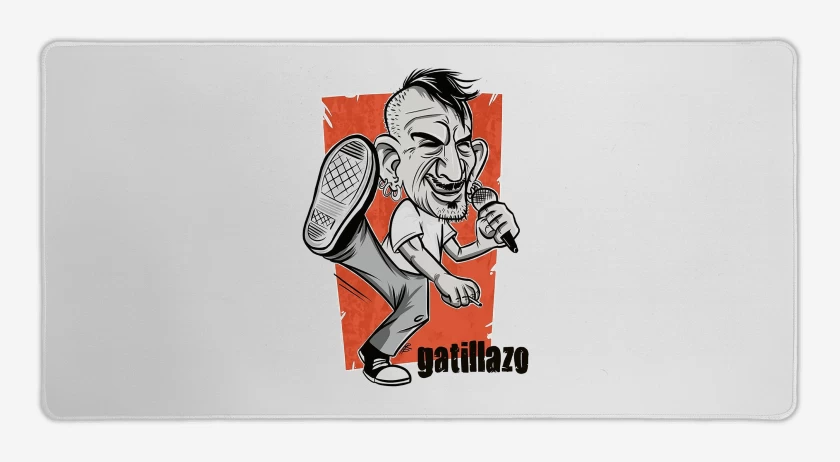 Mouse pad Gamer Blanco de Evaristo Gatillazo