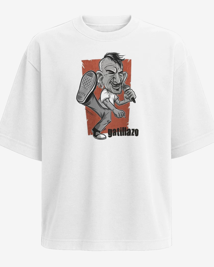 Polera Oversize Blanco de Evaristo Gatillazo