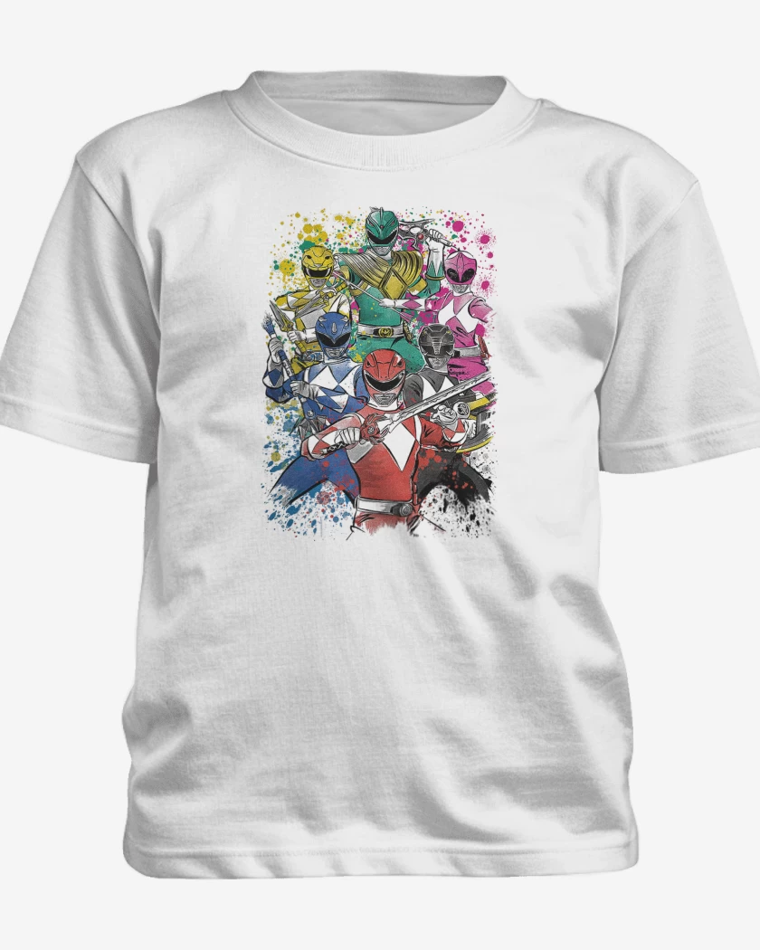 Polera de niño Blanco de Power Rangers Clásicos
