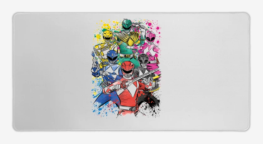Mouse pad Gamer Blanco de Power Rangers Clásicos