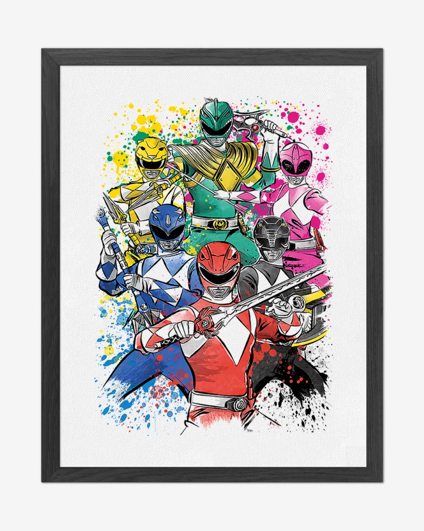 Cuadro decorativo Blanco de Power Rangers Clásicos