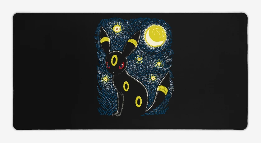 Mouse pad Gamer Negro de Umbreon Noche 