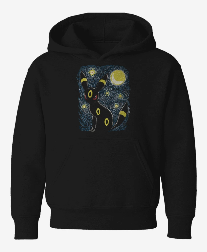 Poleron de niño Negro de Umbreon Noche 