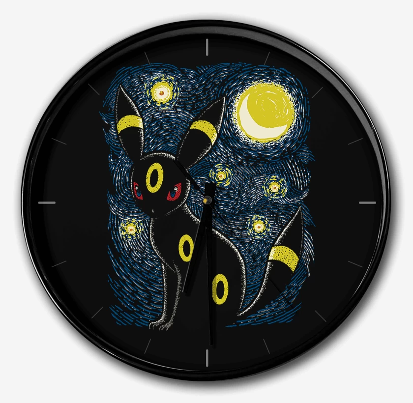 Reloj Negro de Umbreon Noche 