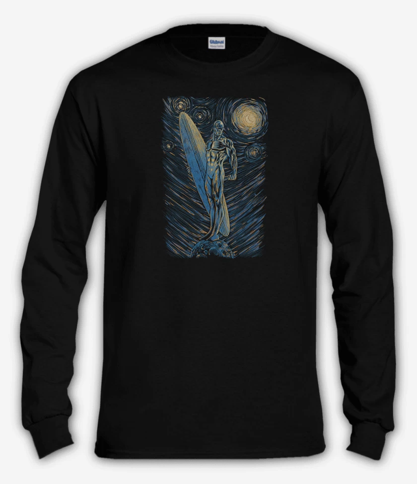 Polera manga larga Negro de Silver Surf Noche Estrellada