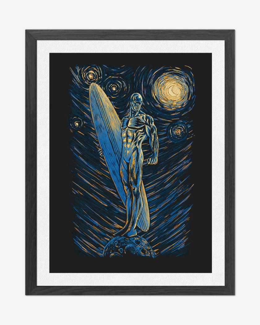 Cuadro decorativo Negro de Silver Surf Noche Estrellada