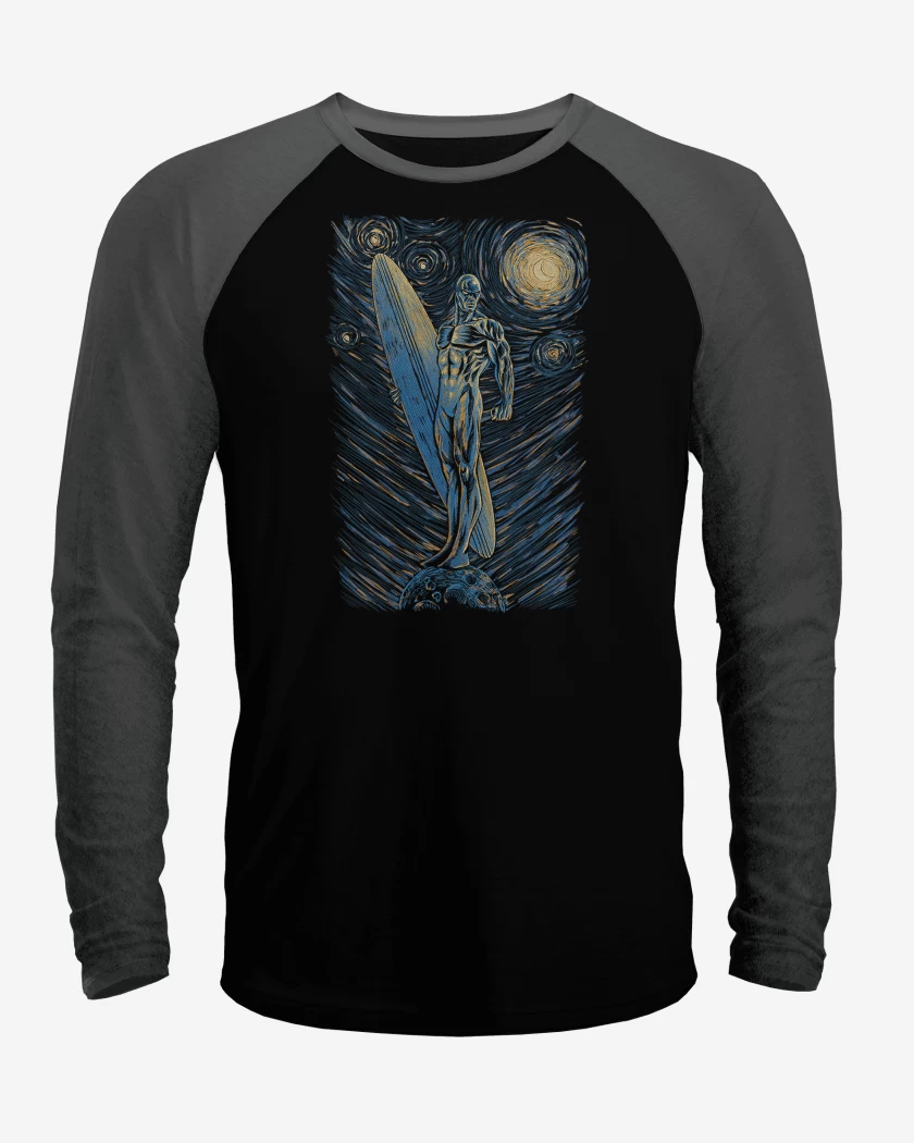 Polera Raglan Silver Surf Noche Estrellada