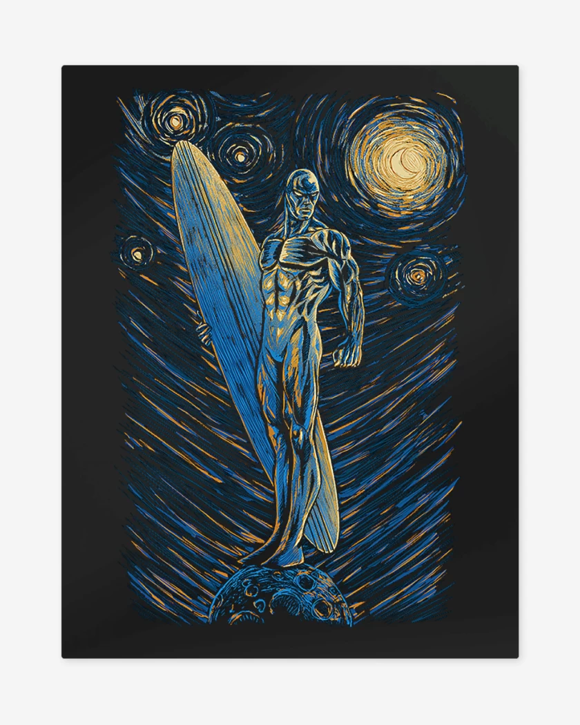 Print metalico Negro de Silver Surf Noche Estrellada