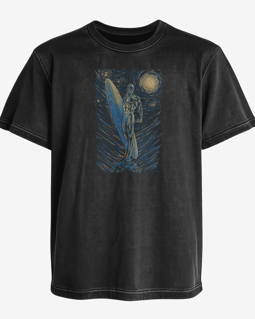 Polera desgastada Silver Surf Noche Estrellada