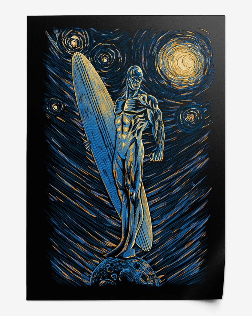 Print Silver Surf Noche Estrellada