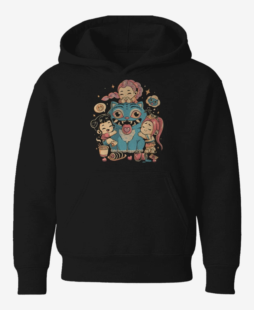 Poleron de niño Negro de Huntrx Kawai