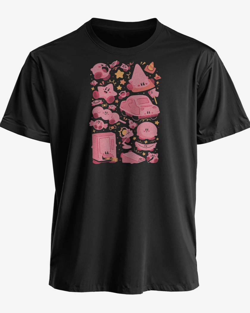 Polera premium Negro de Kirby Rosado 