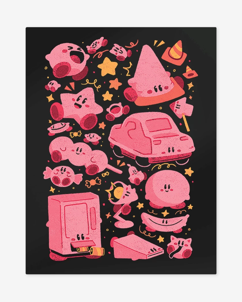 Print metalico Negro de Kirby Rosado 