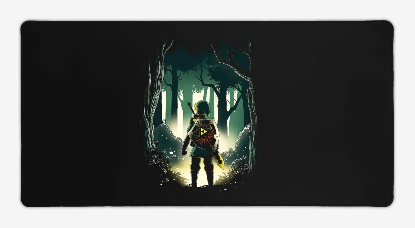 Mouse pad Gamer Negro de Héroe en el bosque
