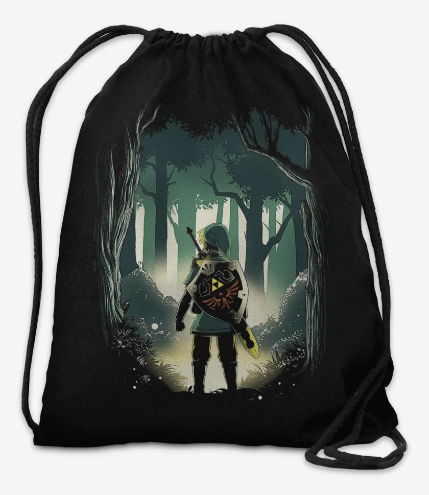 Mochila Negro de Héroe en el bosque