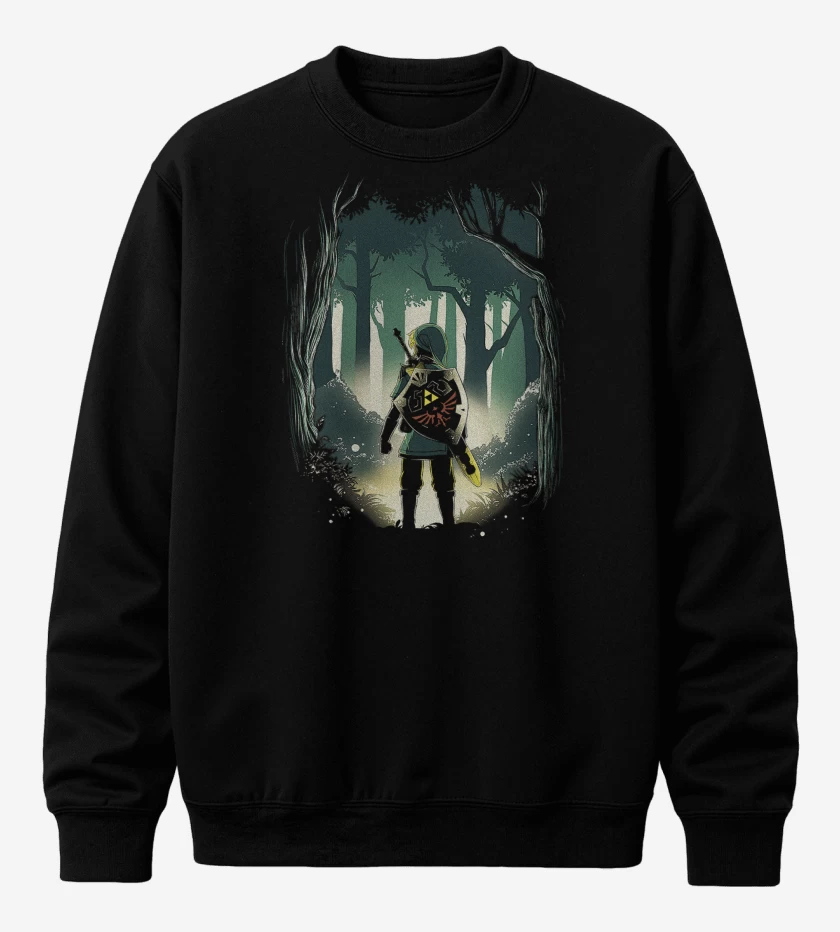 Poleron polo Negro de Héroe en el bosque