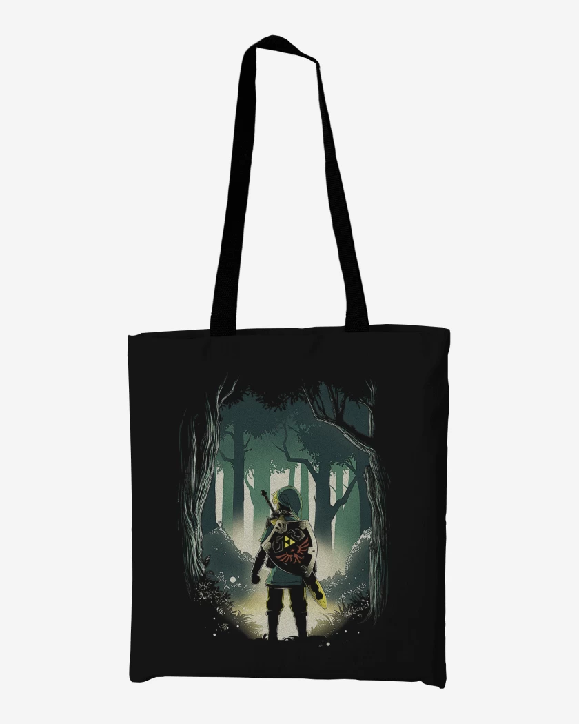 Totebag Negro de Héroe en el bosque