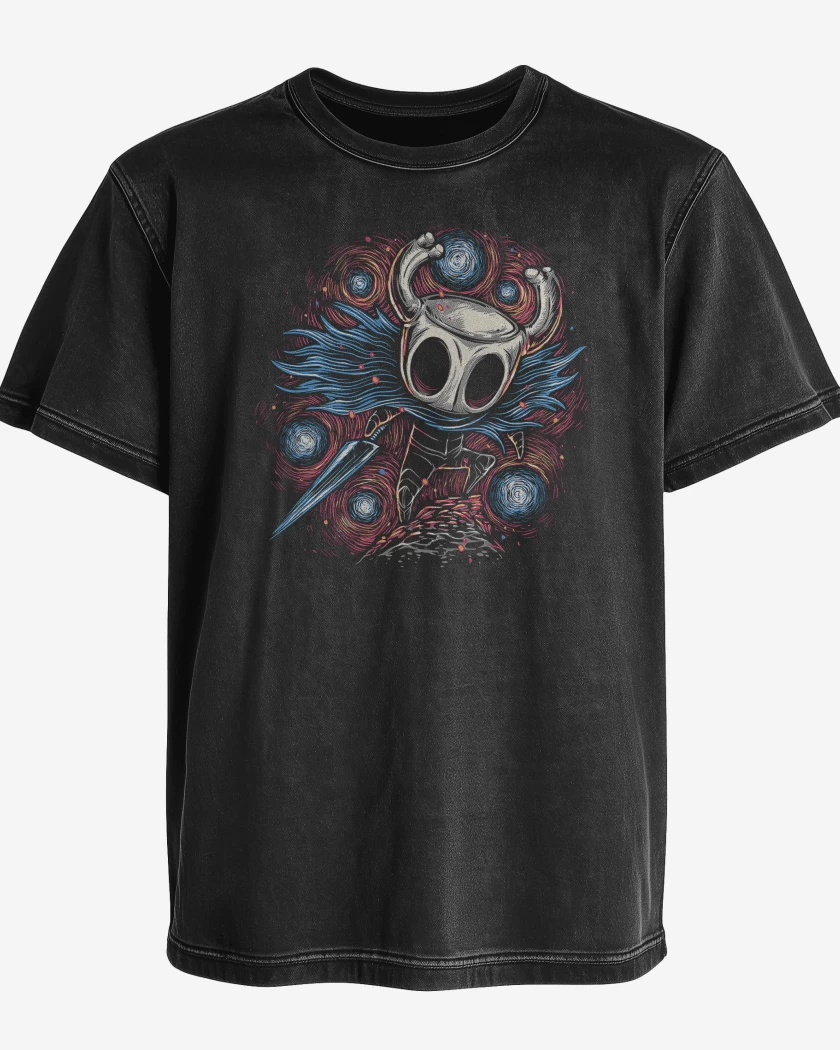 Polera desgastada Negro de Heroe del Vacío