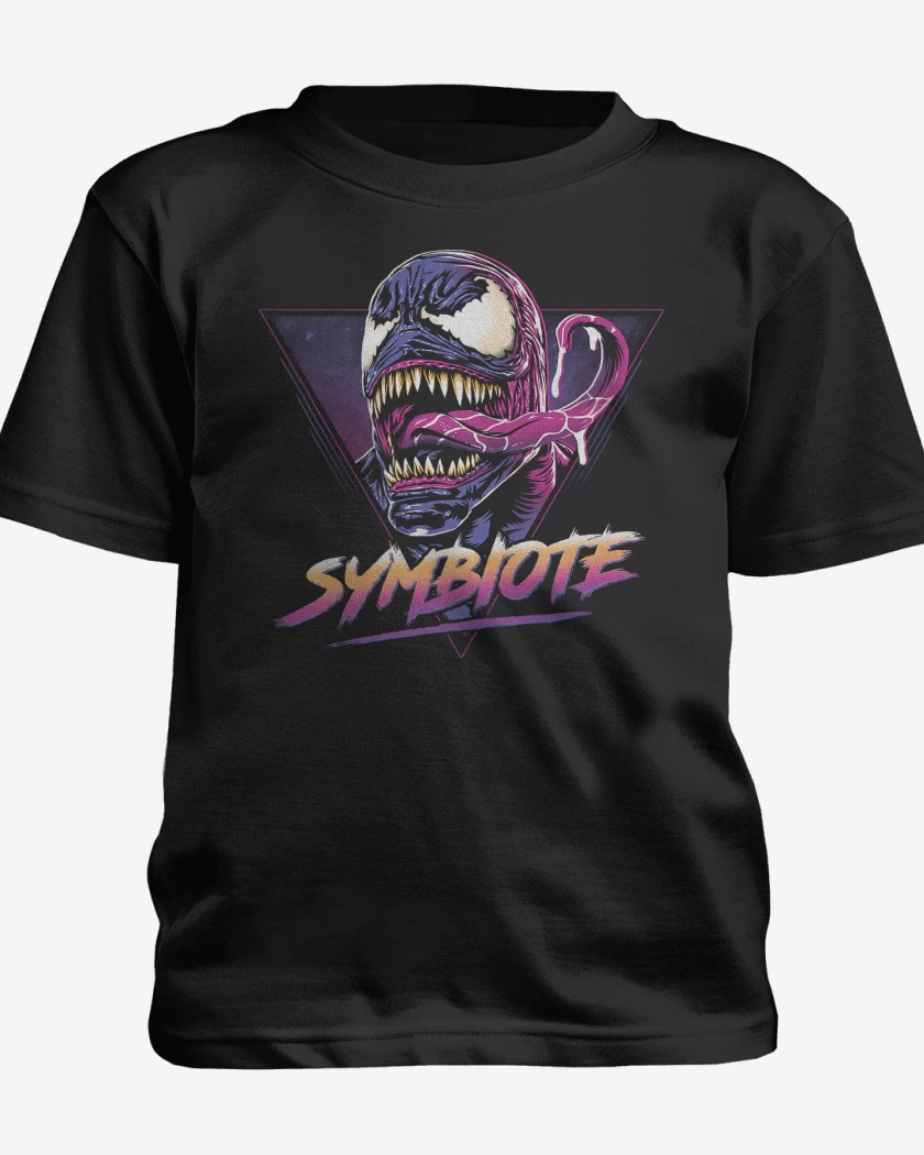 Polera de niño Negro de Retro Simbionte 