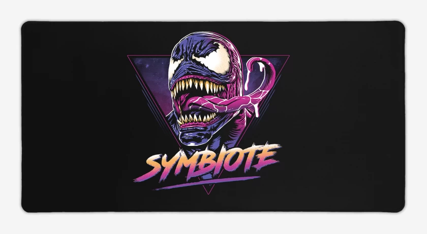 Mouse pad Gamer Negro de Retro Simbionte 