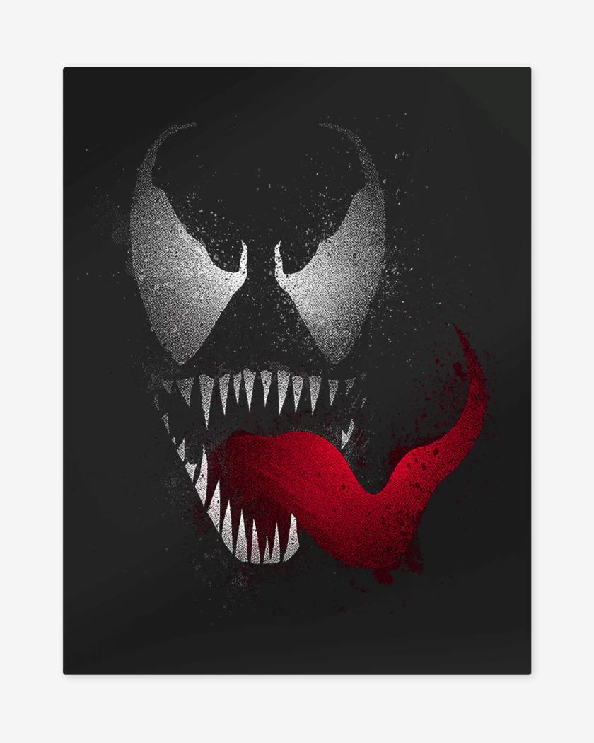 Print metalico Negro de Simbionte Venom